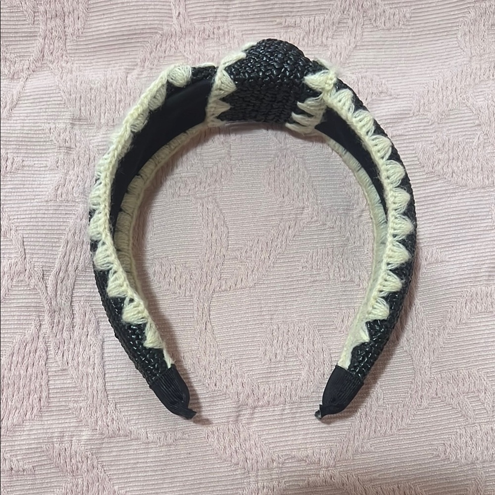 Black and White Braided Hair Accessory